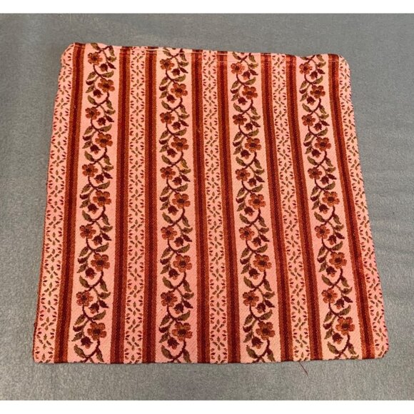 Vintage Floral Striped Cushion Cover With Zipper 12" - Picture 5 of 11